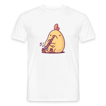 Clarinet Chicken - Men's T-Shirt - white - Front - AI Model Male 178 dark (178cm)