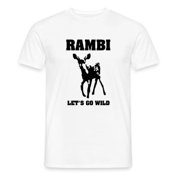 RAMBI II - Männer T-Shirt - Weiß - Vorne - AI Model Male 178 dark (178cm)