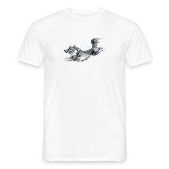 Berger Shetland Blue Merle - Men's T-Shirt - white - Front - AI Model Male 178 dark (178cm)