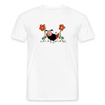 Hamacs moutons - T-shirt homme - blanc - Devant - AI Model Male 178 dark (178cm)