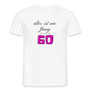 60. Geburtstag - Männer T-Shirt - Weiß - Vorne - AI Model Male 178 dark (178cm)