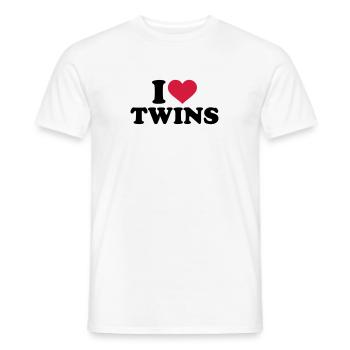 Zwillinge - Männer T-Shirt - Weiß - Vorne - AI Model Male 178 dark (178cm)