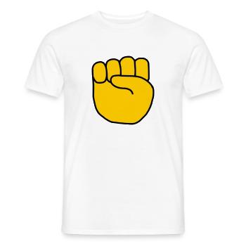 Emoji Fist Sketch Couleur - T-shirt homme - blanc - Devant - AI Model Male 178 dark (178cm)
