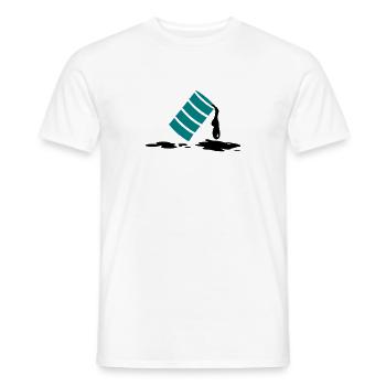 Déversement de pétrole / oil spill (2c) - T-shirt homme - blanc - Devant - AI Model Male 178 dark (178cm)