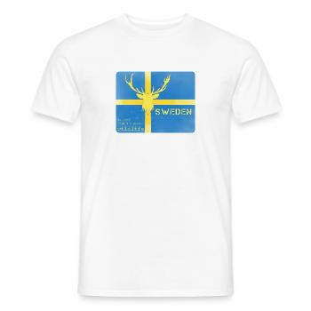 Sweden wildlife Schweden Fahne - Männer T-Shirt - Weiß - Vorne - AI Model Male 178 dark (178cm)
