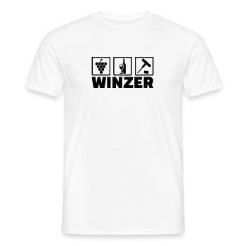 Winzer - Männer T-Shirt - Weiß - Vorne - AI Model Male 178 dark (178cm)