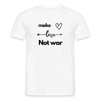Make Love Not War - Men's T-Shirt - white - Front - AI Model Male 178 dark (178cm)