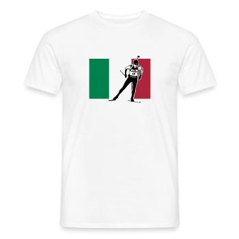 Biathlon - Langlauf -Italia - Italien - Männer T-Shirt - Weiß - Vorne - AI Model Male 178 dark (178cm)