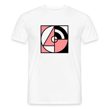 Geometrie Quadrat - Männer T-Shirt - Weiß - Vorne - AI Model Male 178 dark (178cm)