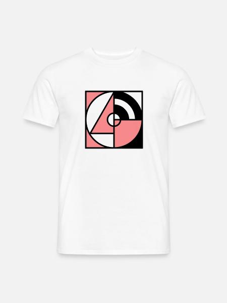 Geometrie Quadrat - Männer T-Shirt - Weiß