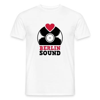 Enregistrement du son capot Chiller Berlin - T-shirt homme - blanc - Devant - AI Model Male 178 dark (178cm)