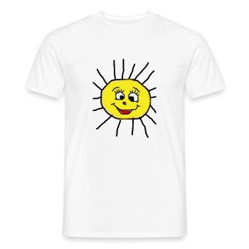 Lustige Sonne - Männer T-Shirt - Weiß - Vorne - AI Model Male 178 dark (178cm)