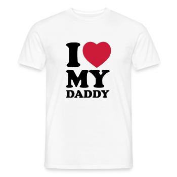 I love my daddy - Men's T-Shirt - white - Front - AI Model Male 178 dark (178cm)