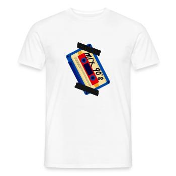Mix 90's Casette - Men's T-Shirt - white - Front - AI Model Male 178 dark (178cm)