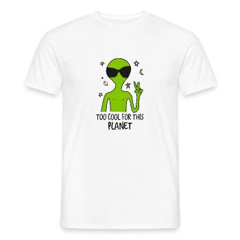 Zu cool für diesen Planeten Alien - Männer T-Shirt - Weiß - Vorne - AI Model Male 178 dark (178cm)