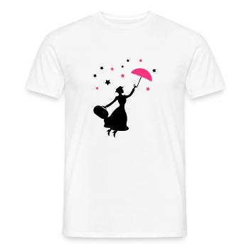 frau_regenschirm_02 - Männer T-Shirt - Weiß - Vorne - AI Model Male 178 dark (178cm)