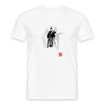 samurai - T-shirt homme - blanc - Devant - AI Model Male 178 dark (178cm)