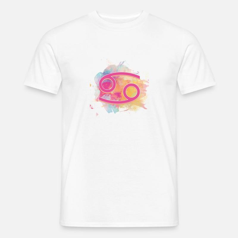 Krebs Sternzeichen - Männer T-Shirt - Weiß