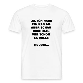 Rad ab lustiges Motto cooler witzig Spruch Vektor - Männer T-Shirt - Weiß - Vorne - AI Model Male 178 dark (178cm)