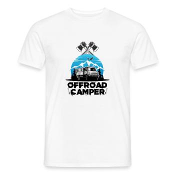 Camping camping tout-terrain Camping-car Camping-car WoMo - T-shirt homme - blanc - Devant - AI Model Male 178 dark (178cm)