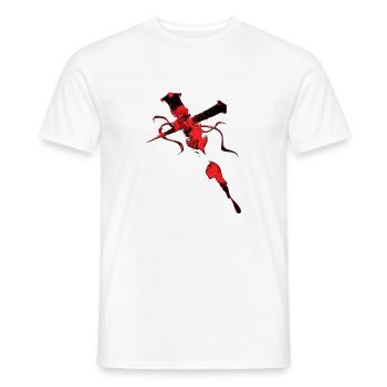 Élément de tatouage vectoriel tatouage tribal tatouages - T-shirt homme - blanc - Devant - AI Model Male 178 dark (178cm)