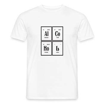 Alkohol - Periodensystem der Elemente - Männer T-Shirt - Weiß - Vorne - AI Model Male 178 dark (178cm)