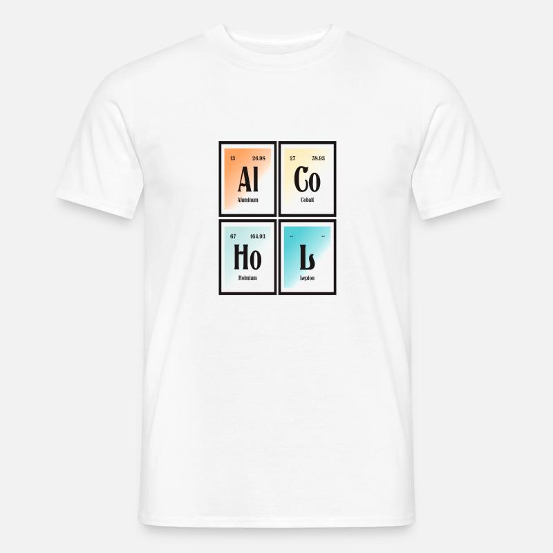 Alkohol | Periodensystem der Elemente - Männer T-Shirt - Weiß