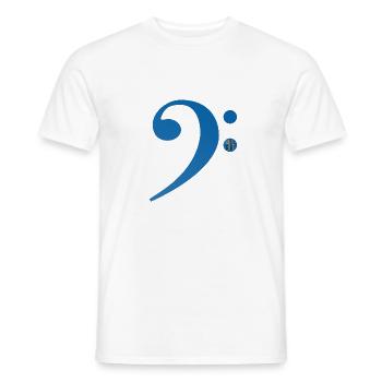 Bassschlüssel - Männer T-Shirt - Weiß - Vorne - AI Model Male 178 dark (178cm)