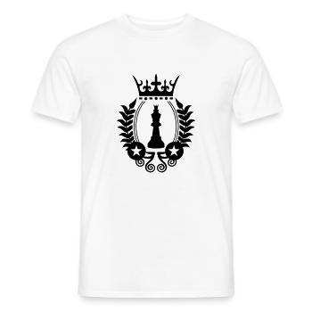 Symbole du roi d’échecs - T-shirt homme - blanc - Devant - AI Model Male 178 dark (178cm)