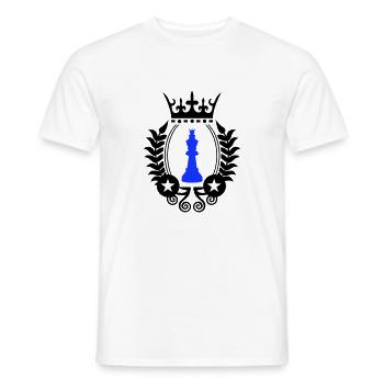 Symbole du roi d’échecs - T-shirt homme - blanc - Devant - AI Model Male 178 dark (178cm)