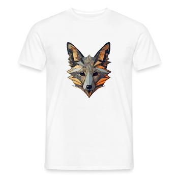 Abstract Art Fox - Men's T-Shirt - white - Front - AI Model Male 178 dark (178cm)