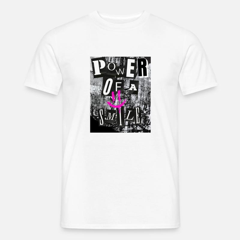 Die Kraft eines Lächelns - Männer T-Shirt - Weiß
