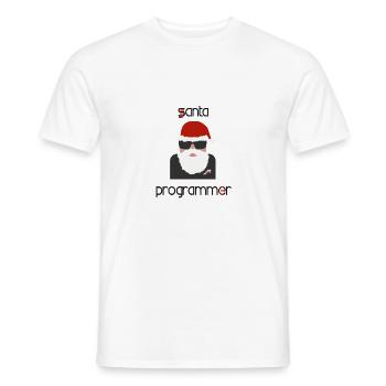Santa Programmer - Men's T-Shirt - white - Front - AI Model Male 178 dark (178cm)