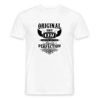 Perfection 1997 -27th Anniversary,Original - Men's T-Shirt - white - Front - AI Model Male 178 dark (178cm)