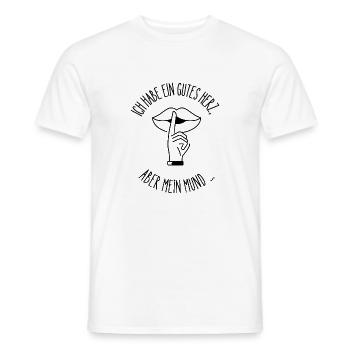 I have a good heart - Men's T-Shirt - white - Front - AI Model Male 178 dark (178cm)