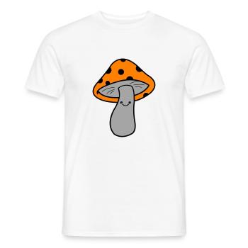 Pilz Champignon - T-shirt homme - blanc - Devant - AI Model Male 178 dark (178cm)