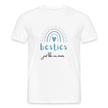 besties just like our moms | best friends - Männer T-Shirt - Weiß - Vorne - AI Model Male 178 dark (178cm)