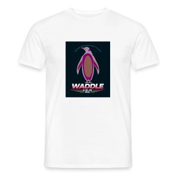 Pinguin Waddle - Männer T-Shirt - Weiß - Vorne - AI Model Male 178 dark (178cm)