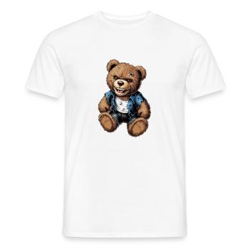 Teddy - Rock on ! - Men's T-Shirt - white - Front - AI Model Male 178 dark (178cm)