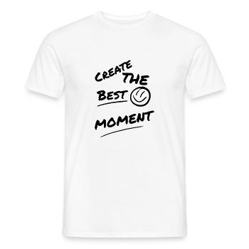 Créez le meilleur moment - T-shirt homme - blanc - Devant - AI Model Male 178 dark (178cm)