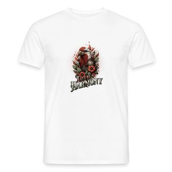 Nature in Harmony - The Blooming Eagle - Men's T-Shirt - white - Front - AI Model Male 178 dark (178cm)