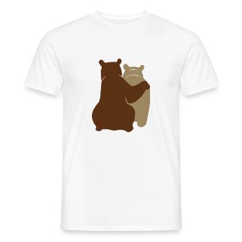 Bärenpaar - Bear Couple - Männer T-Shirt - Weiß - Vorne - AI Model Male 178 dark (178cm)