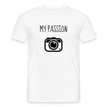 Photographer Photo Fotograf Photographe - Men's T-Shirt - white - Front - AI Model Male 178 dark (178cm)