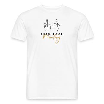 Lundi trou du cul - T-shirt homme - blanc - Devant - AI Model Male 178 dark (178cm)