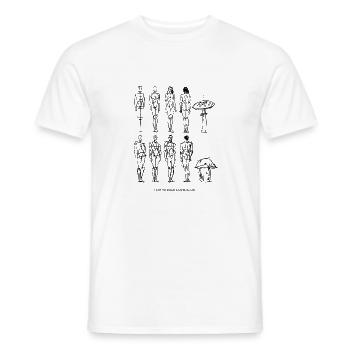 how to draw a mushroom / mushrooms / art - Men's T-Shirt - white - Front - AI Model Male 178 dark (178cm)