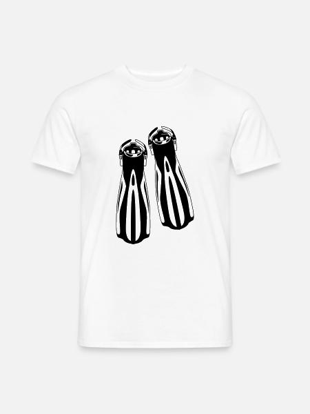 diving fins diving symbol - Men's T-Shirt - white