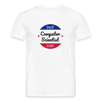 informatique / informaticien / ordinateur / geek - T-shirt homme - blanc - Devant - AI Model Male 178 dark (178cm)