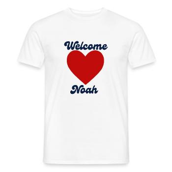 Noahwillkommen - Männer T-Shirt - Weiß - Vorne - AI Model Male 178 dark (178cm)