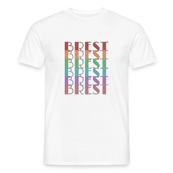 BREST - Männer T-Shirt - Weiß - Vorne - AI Model Male 178 dark (178cm)