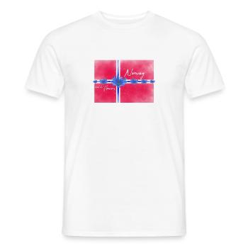 Norway Norwegenfahne I love Norway norge - Männer T-Shirt - Weiß - Vorne - AI Model Male 178 dark (178cm)